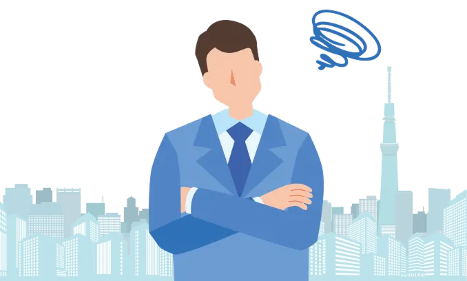 資金調達に悩むビジネスマン